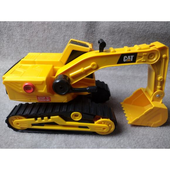 Caterpillar Cat Toy Backhoe Sounds Yellow Dig Dirt Construction Excavator - Picture 1 of 16